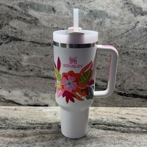 Stanley White Mug with Colorful Floral Design